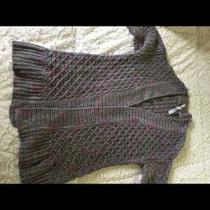 Speckled gray sweater